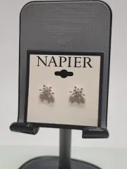 Napier Crystal Snowflake Stud Earrings - A8