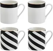 Mikasa Luxe Deco Mugs Set, 380 ml Capacity (Pack of 4)