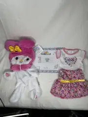 My Melody Build A Bear Plush Set Dress Shirt Hello Kitty Sanrio 2023 Unstuffed