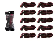 10 x DS18 RCA20FT 20 ft 2 Channel Shielded Twisted RCA Red Audio Amp Cables