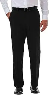 [Haggar] Men's Cool 18 PRO Classic Fit Flat Front Expandable Waist Pant