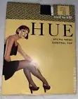 HUE Micro Mesh Control Top Pantyhose Hosiery Size 2 Black Style #5966