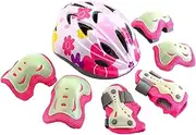 Knee Pads and Elbow Pads Set | Roller Skating Knee Pad Elbow Pad Set,Adjustable Child Protection, Skateboard Accessories for Inline Skating, Cycling, Rollerblading