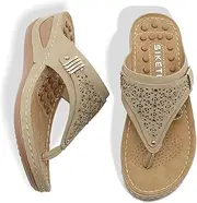 [2XK-NOV] Women's Toe Separator Platform Sandals Women's Summer with Wedge Heel, Elegant Flip Flops with Soft Sole for Women, Fashionable