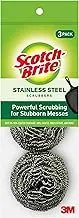 Scotch-brite Stainless Steel Scouring Pad 214C, 3-Count (Pack of 8)