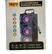 Portable Wireless Speaker 2.2 CH with BT 5.0, FM Radio, and 8000mAh Battery