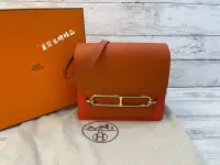 在飛比找Yahoo!奇摩拍賣優惠-《真愛名牌精品》Hermes Roulis Mini 9T火