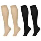 Open Toe Compression Socks Toeless Support Stockings Easy On Knee High Socks