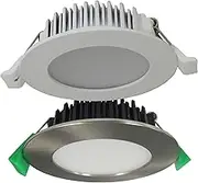 DUZELUMI 12W LED Downlight,Recessed Ceiling Light,Triac Dimmable,DayWhite 5000K,90-100mm Cutout,Aluminum Body,Complete with a dimmable LED Driver and Flex and Plug (White matt Frame)