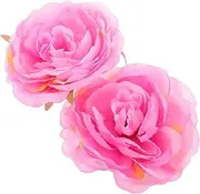 [Baluue] Flower Hairpin Set Girls Chinese Peony Flower Clip Artificial Floral Hair Accessories Elegant Headpiece for Events