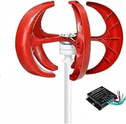 4000W 12V 24V Wind Generator Power Turbine Vertical 5 Blade with Controller for Windmill RV Yacht Farm Small Wind Generator Home Use