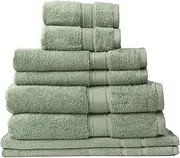 Royal Comfort Zero Twist Luxury Plush Towel 8-Piece Set, Sage Green