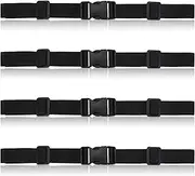4 Pcs Non-Slip Backpack Chest Straps, Heavy Duty Adjustable Adult Universal Backpack Sternum Strap Chest Belt with Quick Release Buckle for Outdoor Camping Hiking Jogging (Black)