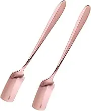 HOLIDYOYO 2Pcs Stainless Steel Dessert Spoons Food Serving Spoons for Home Restaurant Comfortable One Design for Gelato Ice Cream More