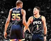 Ikonic Fotohaus Devin Booker Kevin Durant Signed Photo Autograph Print Wall Art Home Decor