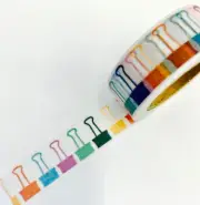 Rainbow Binder Clips Washi Tape Papercraft Planner Supply Scrapbook Office Craft