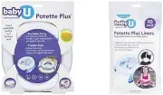 Babyu Potette plus 2-In-1 Portable Potty + Babyu Potette plus Liner, 10 Count...