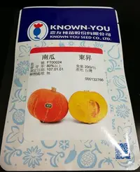 在飛比找Yahoo!奇摩拍賣優惠-【野菜部屋~原包裝】K83 東昇南瓜種子20公克 , 早生品