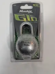 Master Lock G.l.o Hi-Viz Dial Combination Padlock 2077D Light Up Dial Green