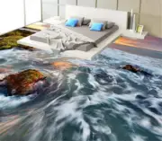 Dream Sunset Glow 3D Floor Mural Photo Flooring Wallpaper Home Print Decoration