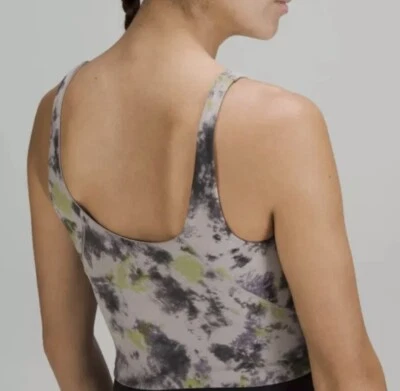 Lululemon Align Tank Cropped Top Size 10 Tye Dye Mauve NWT