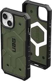 UAG Pathfinder Clear Case with Magsafe for iPhone 15, Olive Drab