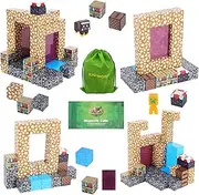 Ejo World 32-Piece Premium Magnetic Building Blocks-Heaven Portal Adventure Set, STEM Learning Toys, Safe and Strong Magnet Blocks, Expandable Fun with Double Sets, Perfect for Boys & Girls Aged 3+