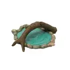 Fairy Garden Log Branch Bridge Pond Miniature Outdoor Dollhouse Landscape Decor