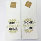 Set Of 2 "Home Sweet Home " Print Kitchen Decorative Hand Towels