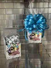 Happy Birthday Hershey’s Chocolate Kisses Gift Basket-Box Wrap & Turquoise Bow