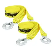 2 Pack Recovery Tow Strap with Hooks 2" x 20 ft Break Strengthened Towing Rop...