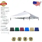 10'x10' White Canopy Replacement Top - Air Vent, UV-Resistant Cover for Outdoors