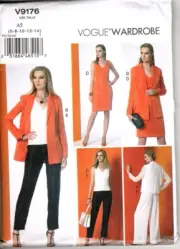 Vogue V9176 Misses 6 to 14 Jacket, Pants, Dress and Top Uncut Sewing Pattern