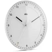 Braun Classic Analogue Wall Clock, White, 30cm