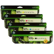 HP 970XL/971XL Ink Cartridge Set High Yield Black/Cyan/Magenta/Yellow Genuine Original