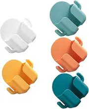 OSOLADY 5pcs Wall Mounted Phone Stand Remote Control Storage Box Nail Racks for Organizing Items Space Saving Design for Living and Bedroom
