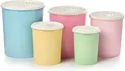 Tupperware VC Decorator, Set of 5, Sealed Storage Containers