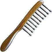 FOYTOKI combs for curly hair hairbrush for curly hair wooden wide tooth comb hair comb for women mens combs for hair wooden hair comb men's comb comfortable Sandalwood travel scalp comb