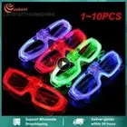 1~10PCS 10/20/Party Glow in the Dark Glasses Light Up LED Glasses Neon Party Fav