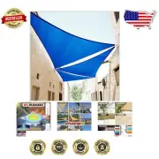 Durable 18' Blue Triangle Sun Shade Sail - Perfect for Pools & Patios