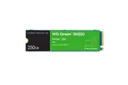 Western Digital WD Green SN350 250GB M.2 NVMe SSD PCIe 3.0x4 2400MB/s 1500MB/s R/W 300K/300K IOPS 40TBW 1M Hrs MTTF 3Y WTY (WDS250G2G0C)