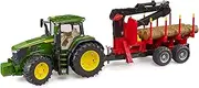 [bruder] John Deere 7R 350 with Forestry Trailer and 4 Trunks