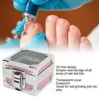 Nail Drill Bits Holder Container 25 Holes Aluminum Alloy Nail Grinding Bits FTD