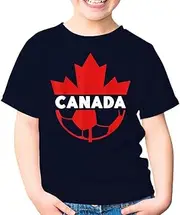 [SDVN] Bring Your Eh Game Canadian Football Canada Soccer Maple Player Fans Unisex Kids Shirt Gift Boy Girl Youth T-Shirt (Navy;L)