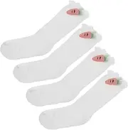 SHOWERORO 2 Pair Toddler Socks Baby Mesh Socks Breathable Cartoon for 1-3 Year Old Boys Girls