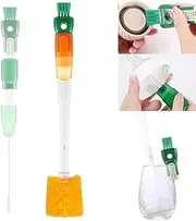 Multifunctional 4 in 1 Water Bottle Cleaning Brush Set - Premium Brush for Bottles, Straws, and Small Spaces - 2025 New Cleaning Brush Assembly (Orange)