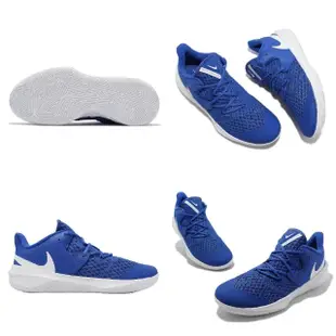 【NIKE 耐吉】排球鞋 Hyperspeed Court 男鞋 氣墊 避震 包覆 支撐 運動訓練 藍 白(CI2964-410)