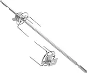 Universal 304 Stainless Steel BBQ Rotisserie Oven Chicken Vertical Spit Set, Round Spit Rods, Rotisserie Accessories