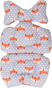 Baby Carriage Cushion, Body Support for Stroller Seat Cushions, Soft Peach Velvet Baby Seat Pad Liner, Comfortable Washable Stroller Cushions for Baby Strollers (Type 1)