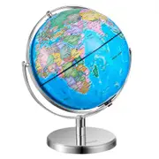 VEVOR Rotating World Globe with Stand, 330.2 mm, Educational Geographic Globe with Precise Time Zone ABS Material, 720 Spinning Globe for Kids Childr